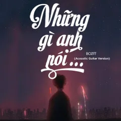 Lời bài hát Những Gì Anh Nói (Acoustic Version) – Bozitt