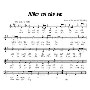 Lời bài hát Niềm Vui Của Em - Nguyễn Huy Hùng | Niềm Vui Của Em Lyrics