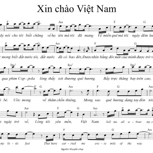 Lời bài hát Xin chào Việt Nam - Thùy Chi | Xin chào Việt Nam Lyrics