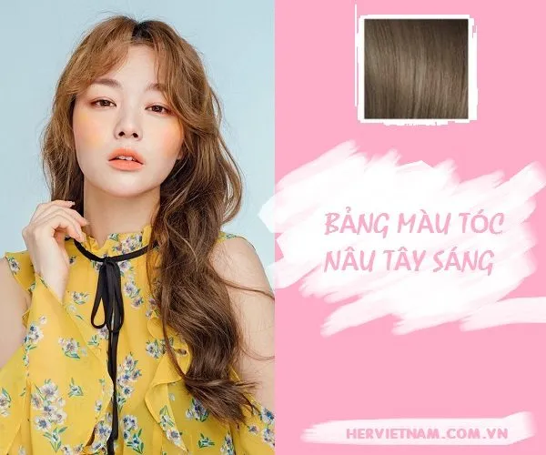 5 màu tóc nâu tây nam, nữ nhuộm khói, vàng sáng hot trend