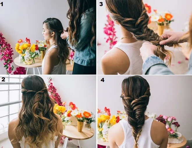 Những kiểu tóc tết cho cô dâu theo phong cách cưới DIY đẹp “hết sảy”